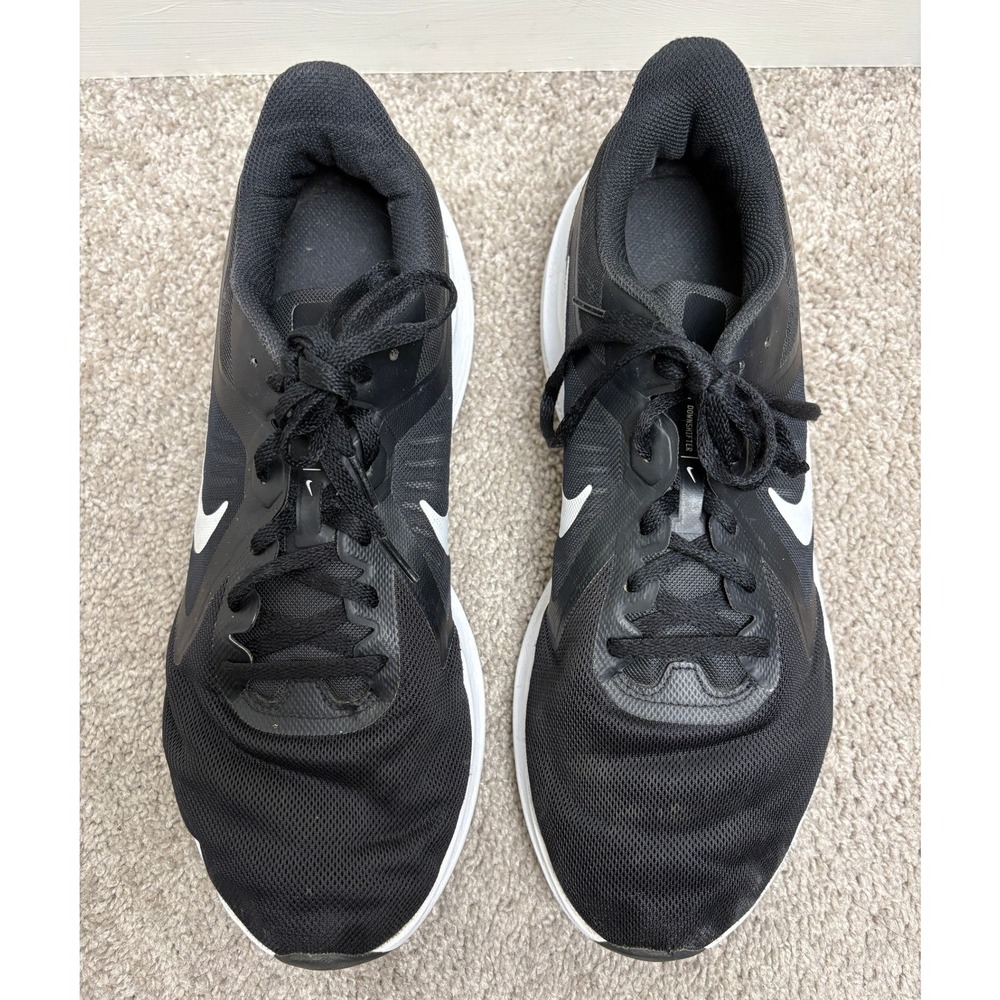 Nike Downshifter 10 Mens Running Shoes Black White CI9982-004 Size 11 - Picture 5 of 15